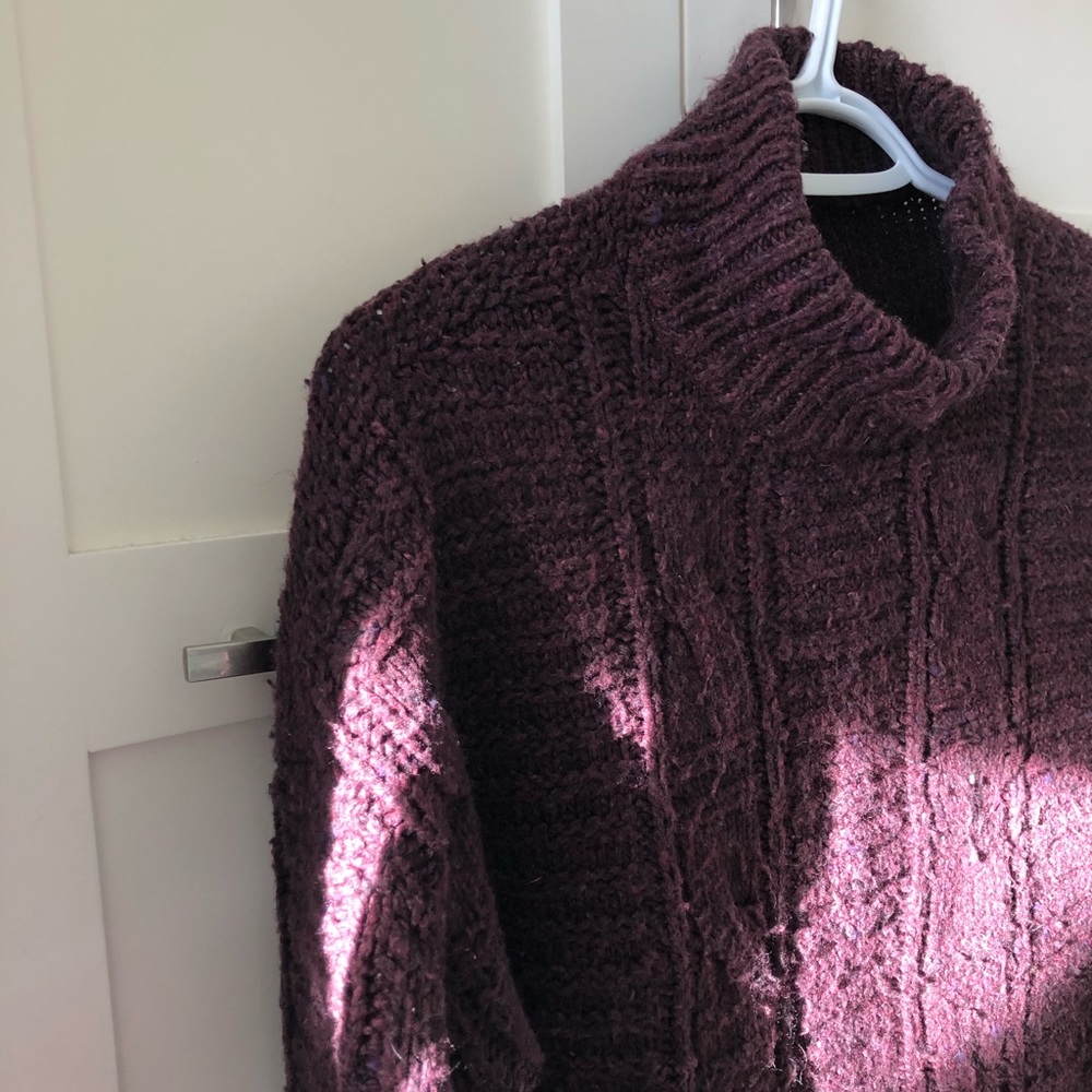 GARAGE Burgundy Turtleneck
